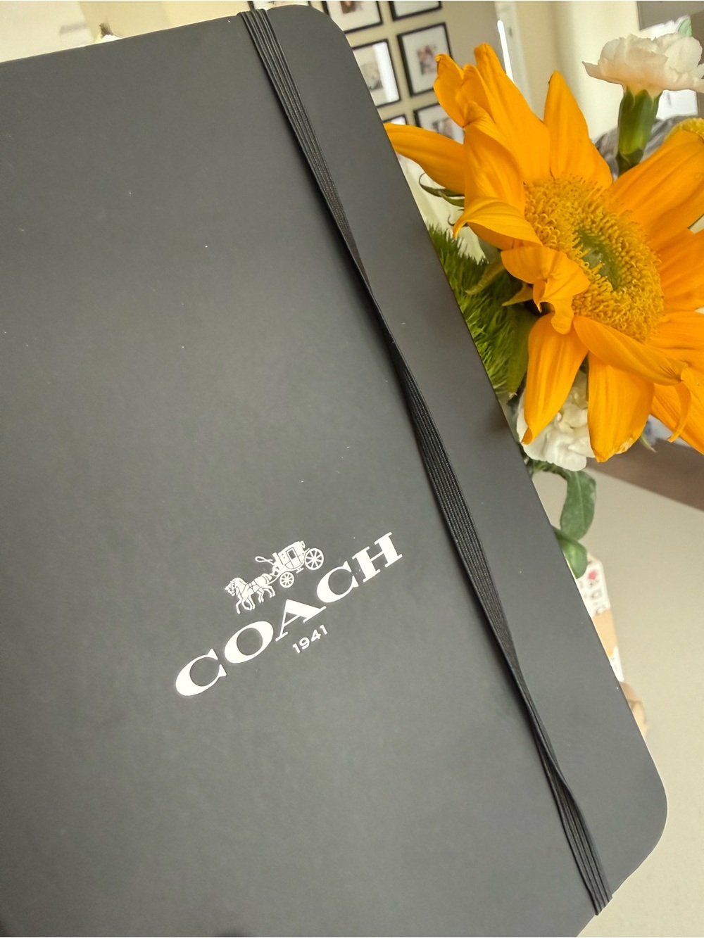 Coach, leather JOURNAL Japan exclusive w/floral Cashin signature pen NIP